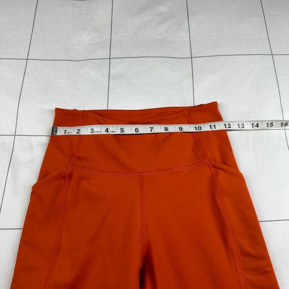 Girlfriend Collective Leggings Womens Small Orange Compressive High Rise Pocket - Picture 8 of 11